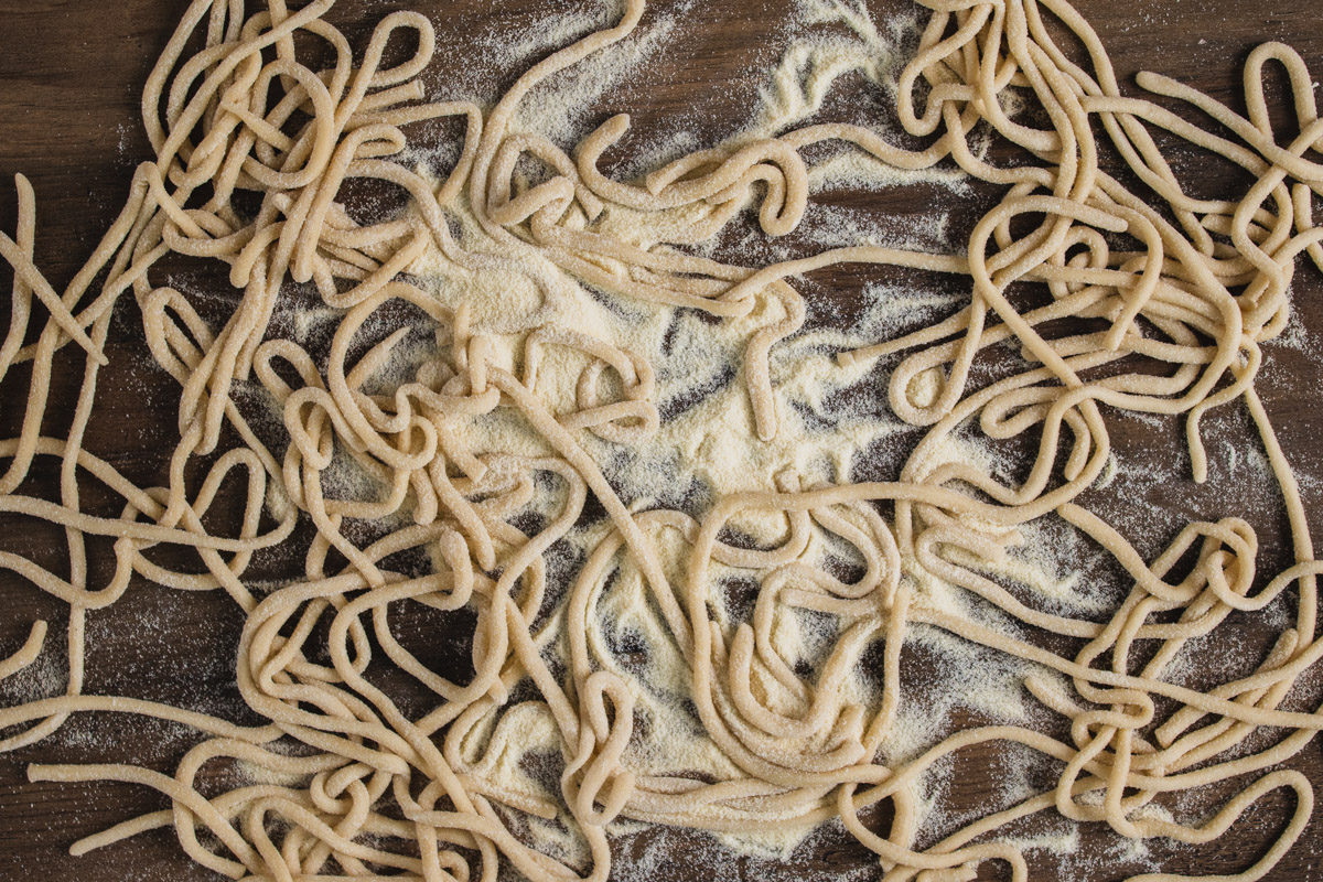Færdigrullet pasta pici